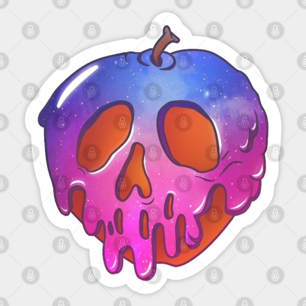 Poisionous galaxy apple Sticker by Helithus Vy